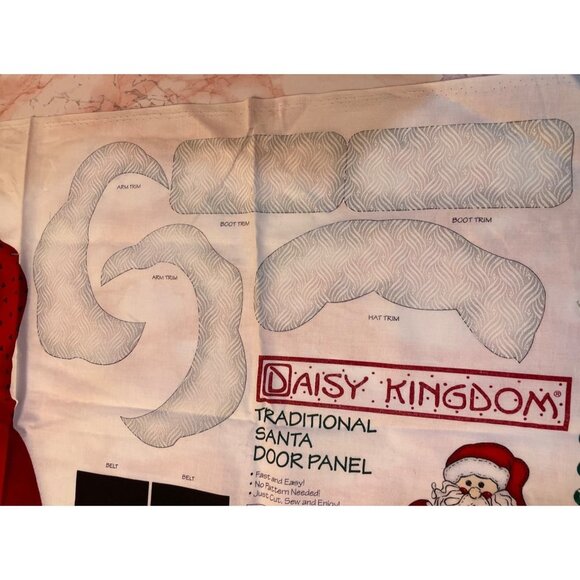 Vintage 1990s Daisy Kingdom Traditional Santa Door Panel Cut and Sew 3769 40 Inc - Picture 4 of 7